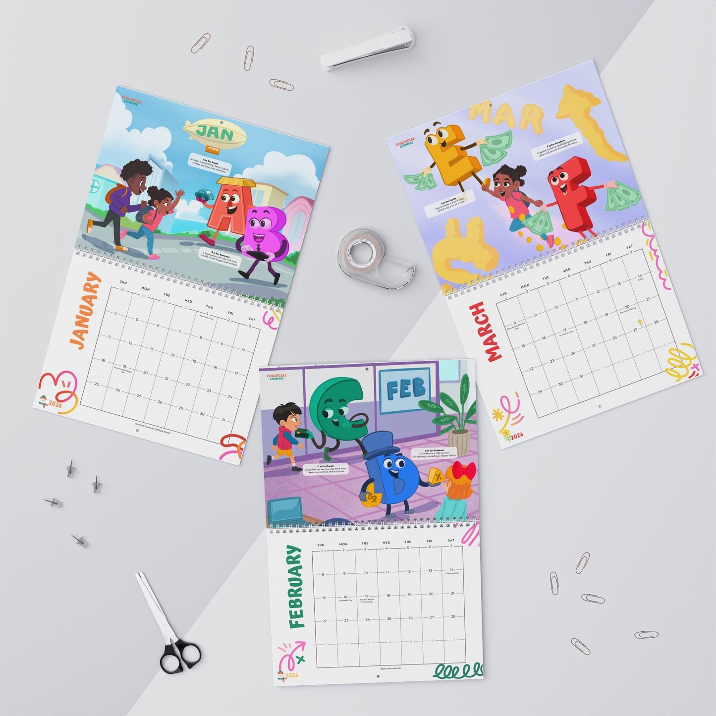 ABCs of Financial Letteracy 2026 Calendar - Financial Letteracy