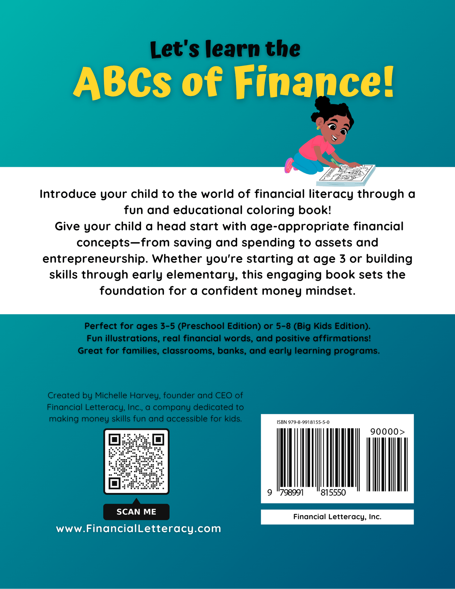 ABCs of Finance: Coloring and Activity Book for Big Kids - Financial Letteracy