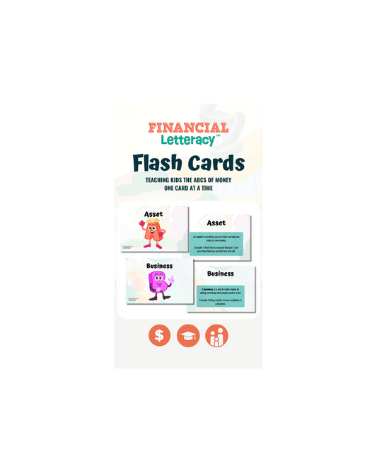 ABCs of Finance Flash Cards for Kids - Financial Letteracy