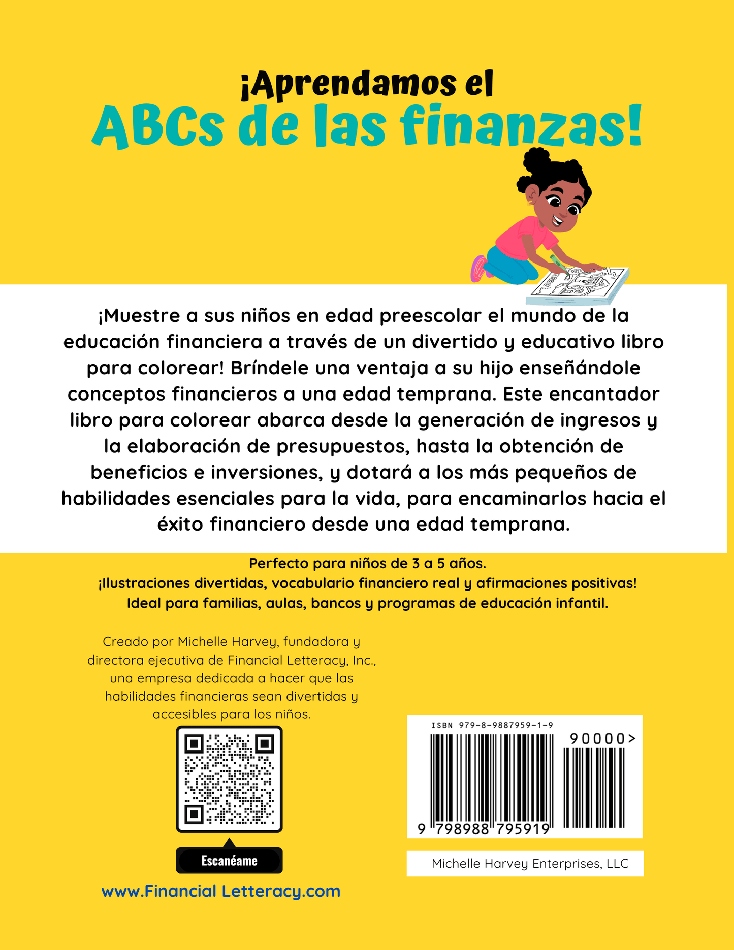 El ABCs de las Finanzas: Libro para Colorear para Niños - Financial Letteracy